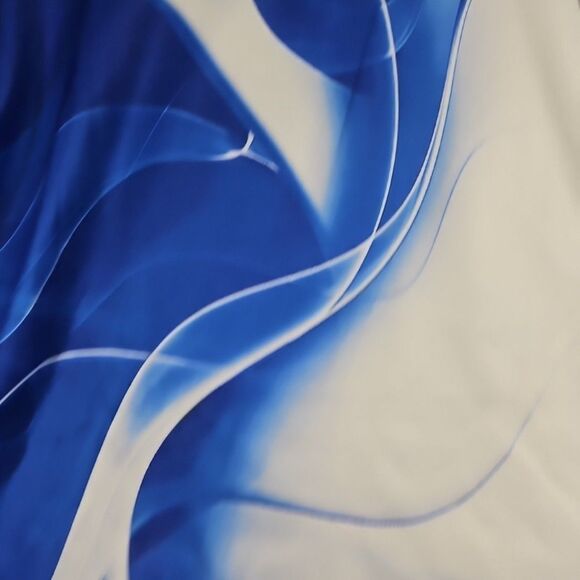 Men's Size Medium 2pc White Blue Swirl Graphic long Sleeve with pants outfit New - Picture 6 of 13